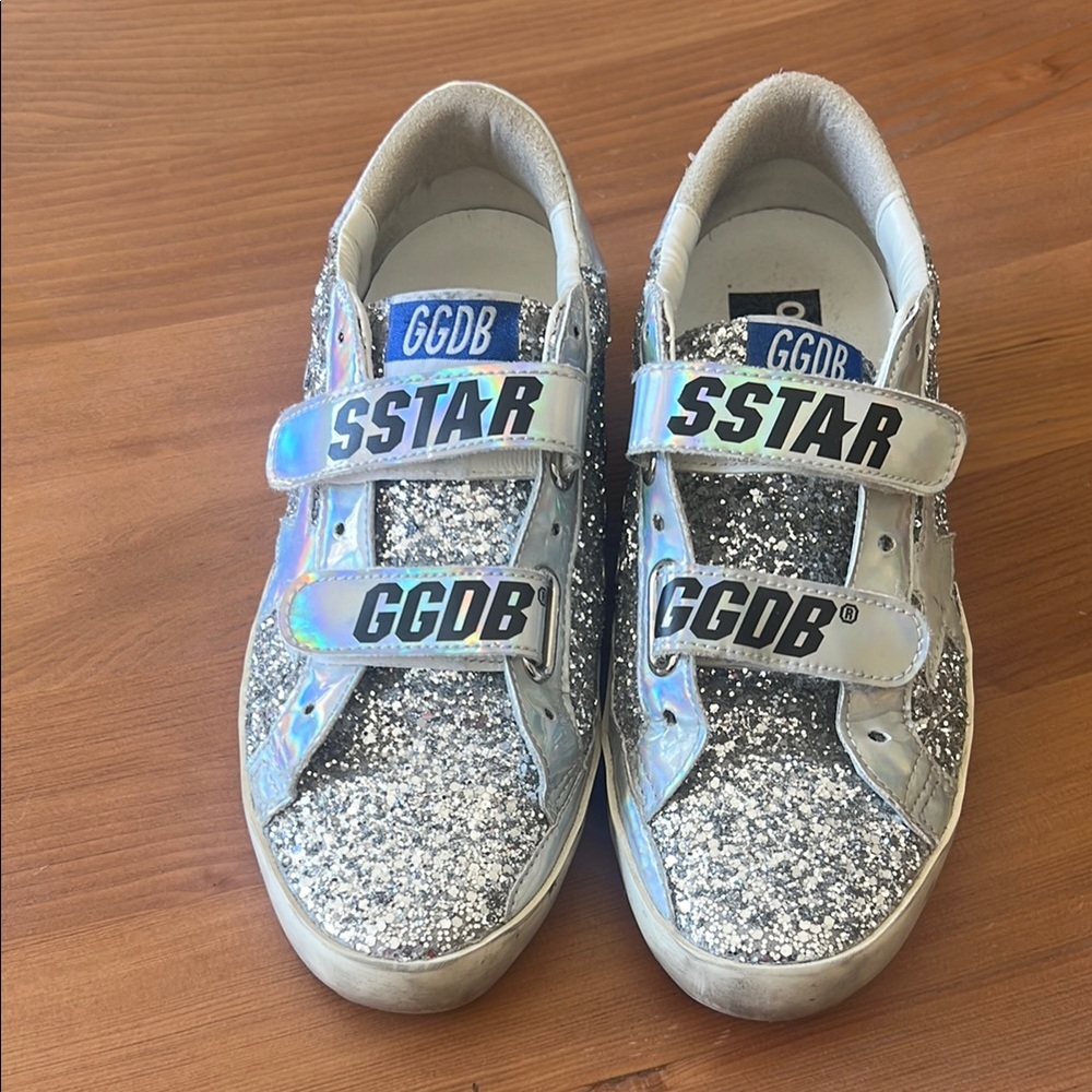 Women’s Golden Goose Glitter Sneakers - Silver